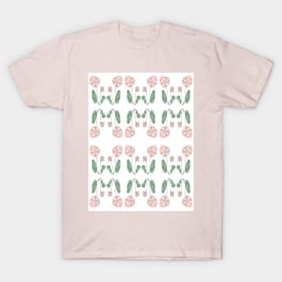 pink flower pattern T-Shirt